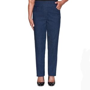 Alfred Dunner Denim Friendly Womens Straight Flat